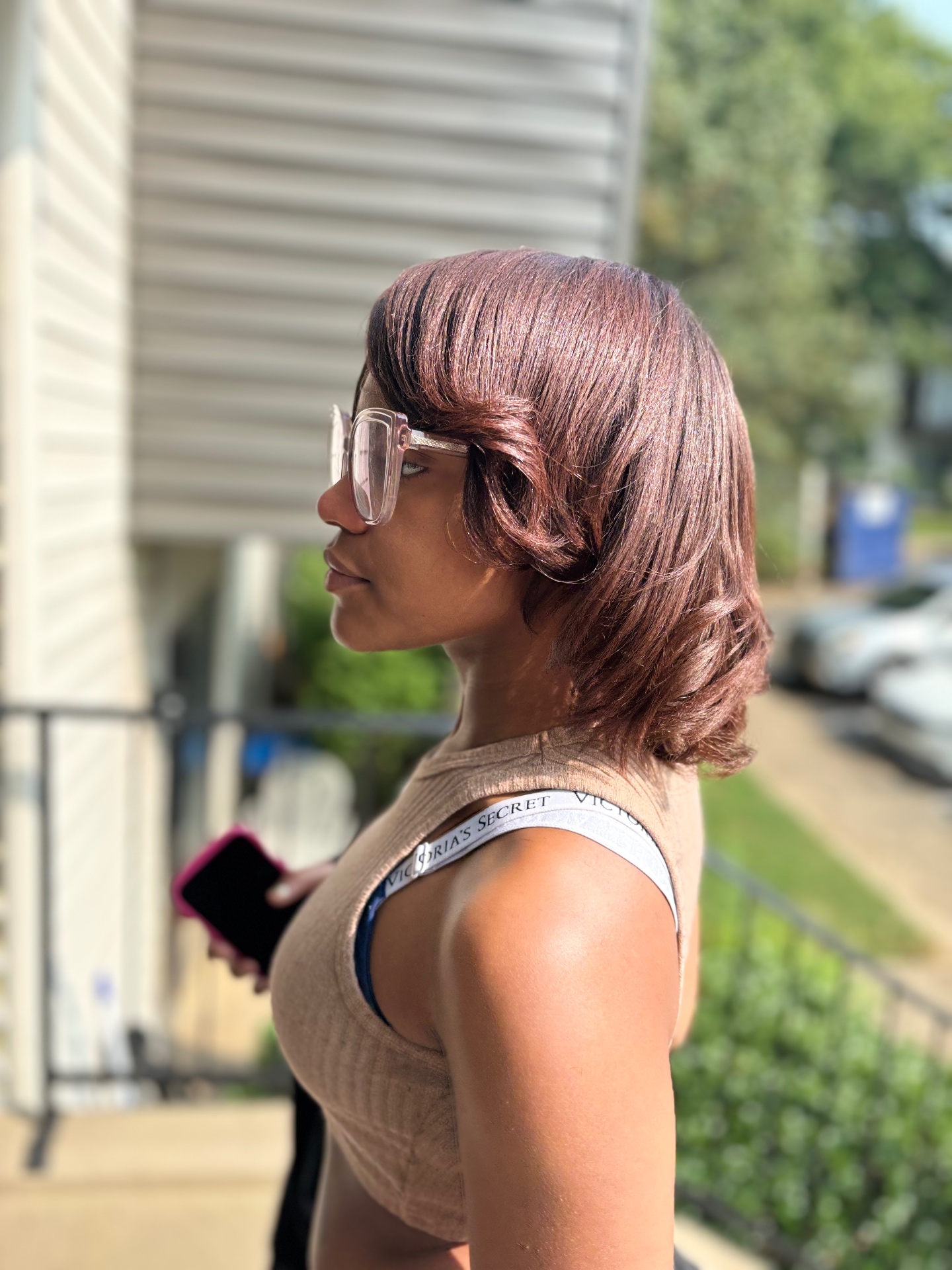 Silk Press Finish — Smooth shine + movement natural hair transformation