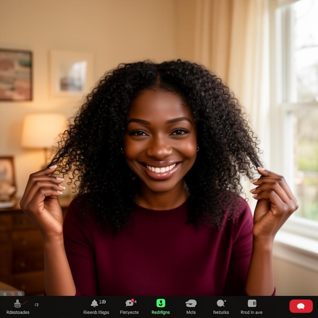 Valerie on a virtual consultation call