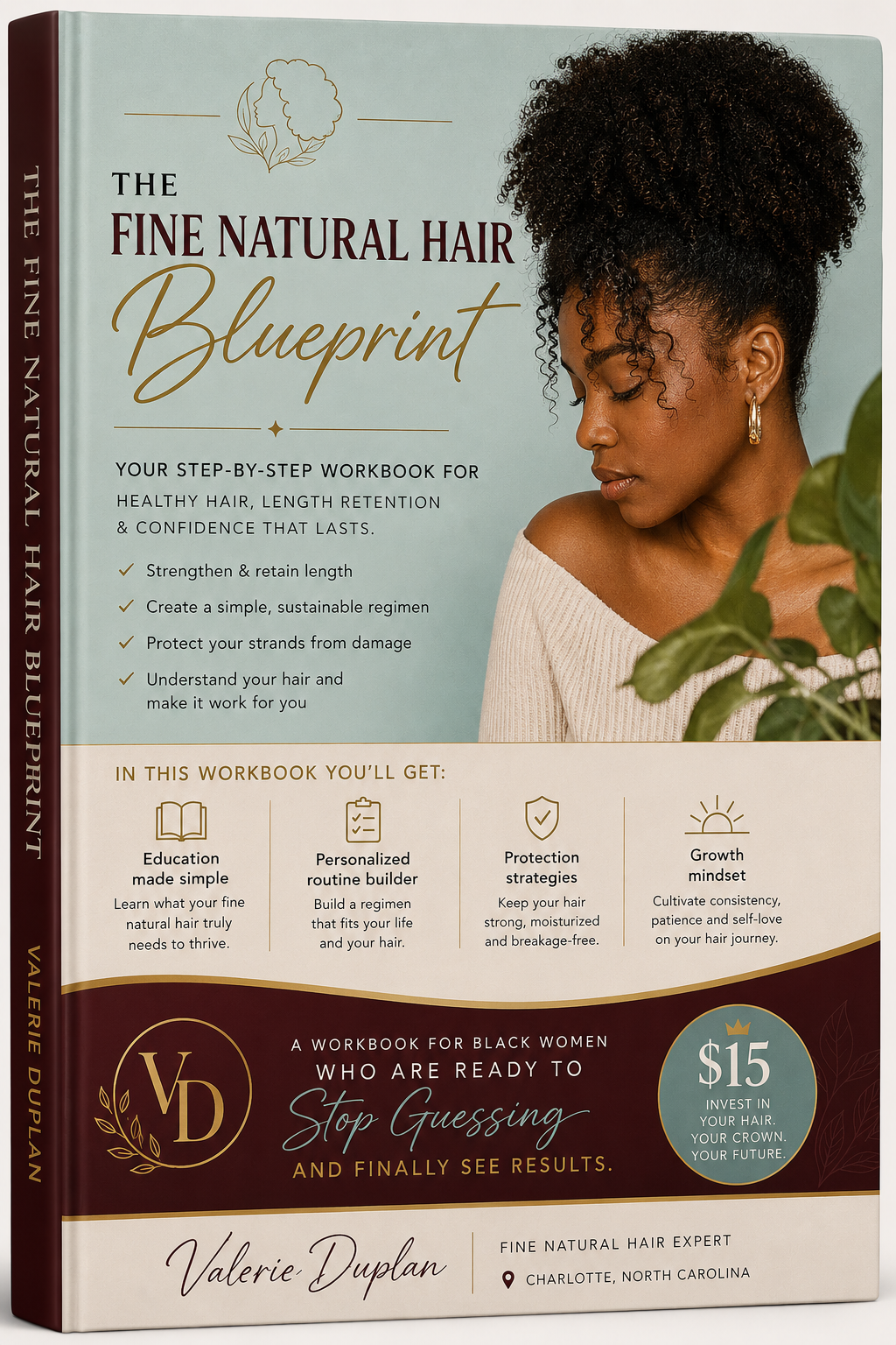 The Fine Natural Hair Blueprint — $15 workbook by Valerie Duplan