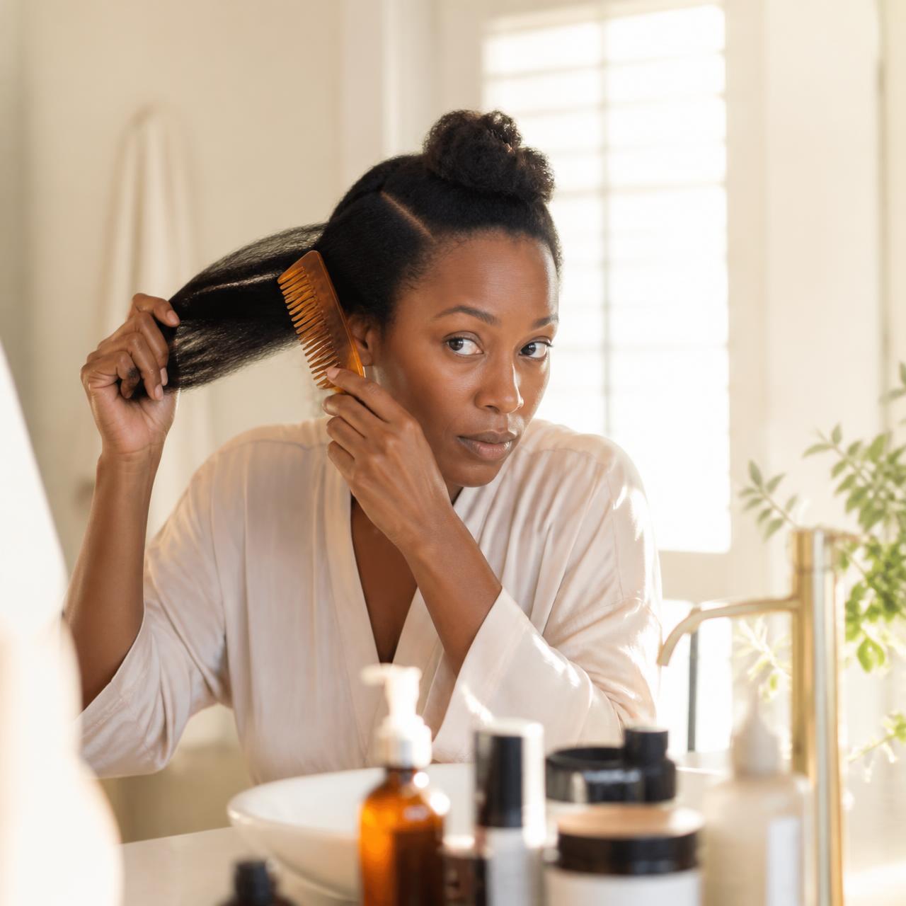 Fine-hair strand assessment in soft morning light