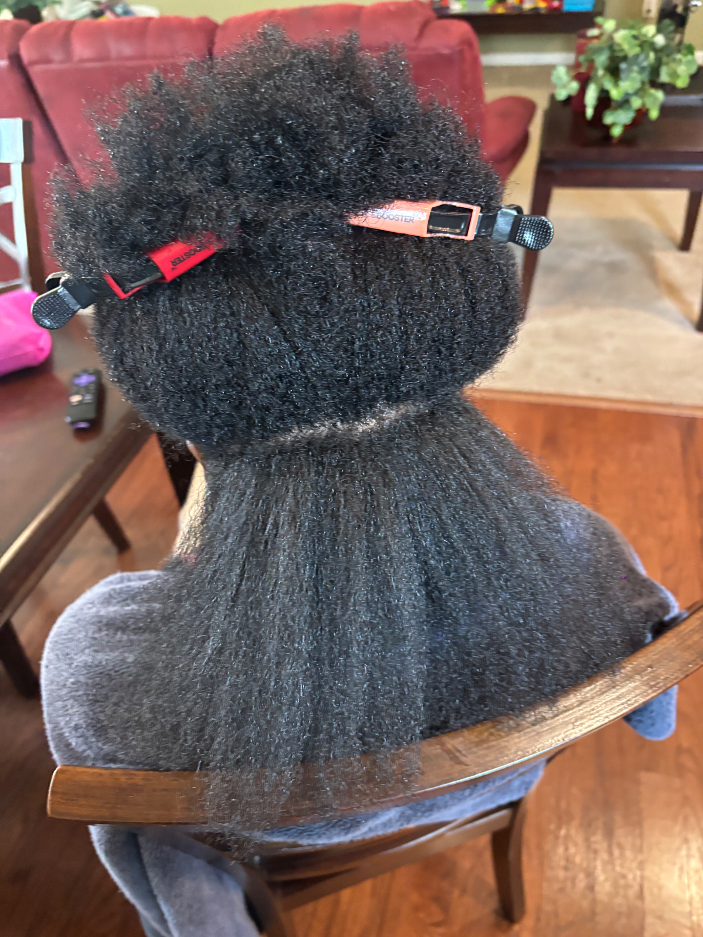 Heat-free stretch on fine 4C natural hair
